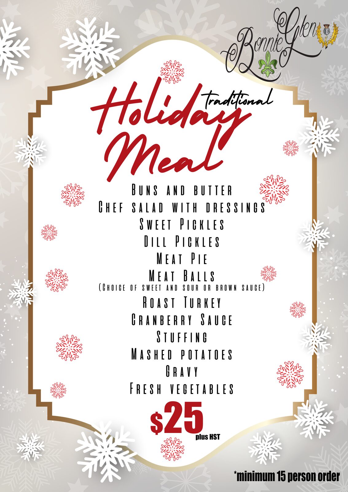 Holiday Menu 2021